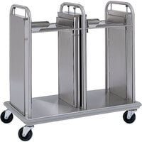 Delfield TT2-1014 Mobile Open Frame Two Stack Tray Dispenser for 11" x 15" Food Trays
