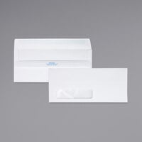 Quality Park 21318 #10 4 1/8 inch x 9 1/2 inch White Business Envelope with Window and Redi-Seal - 500/Box