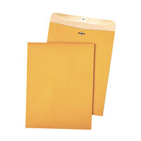 Quality Park 38711 #90 9 inch x 12 inch Recycled Brown Kraft Clasp / Gummed Seal File Envelope - 100/Box