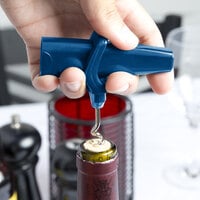 Franmara 3010-05 Traveler's Dark Blue Customizable Plastic Corkscrew and Bottle Opener