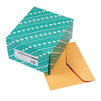 Quality Park Brown Kraft Gummed Seal Open Side File Envelope - 100/Box