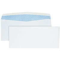 Quality Park 90030 #10 4 1/8" x 9 1/2" White Gummed Seal Security Tinted Business Envelope - 500/Box
