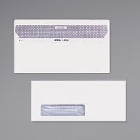 Quality Park 67418 Reveal N Seal #10 4 1/8 inch x 9 1/2 inch White Business Envelope with Window / Self Adhesive Seal - 500/Box