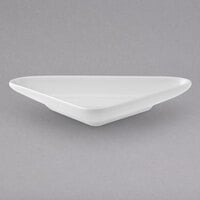 Villeroy & Boch 16-3334-3837 Pi Carre 3.5 oz. White Porcelain Flat Triangle Bowl - 6/Case