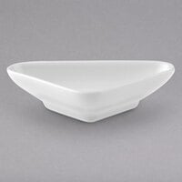 Villeroy & Boch 16-3334-3836 Pi Carre 1.25 oz. White Porcelain Flat Triangle Bowl - 6/Case