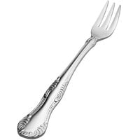 Bon Chef S2508 Elegant 5 5/8 inch 18/10 Stainless Steel Extra Heavy Weight Oyster / Cocktail Fork - 12/Case