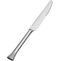 Bon Chef S2812 Mimosa 9 3/4 inch 13/0 Stainless Steel Extra Heavy Weight European Solid Handle Dinner Knife - 12/Case