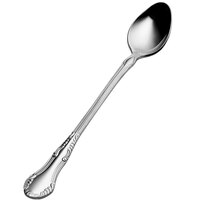Bon Chef S2502 Elegant 7 11/16 inch 18/10 Stainless Steel Extra Heavy Weight Iced Tea Spoon - 12/Case