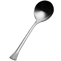 Bon Chef S2801 Mimosa 6 3/16 inch 18/10 Stainless Steel Extra Heavy Weight Bouillon Spoon - 12/Case