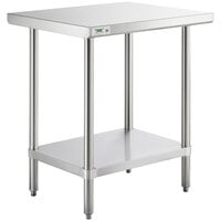 Regency 24" x 30" 16-Gauge 304 Stainless Steel Commercial Work Table with Undershelf