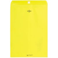 Quality Park 38736 #90 9" x 12" Yellow Clasp / Gummed Seal File Envelope - 10/Pack