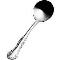 Bon Chef S2501 Elegant 6 3/16 inch 18/10 Stainless Steel Extra Heavy Weight Bouillon Spoon - 12/Case