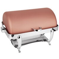 Eastern Tabletop 3114CP Park Avenue 8 Qt. Rectangular Copper Coated Stainless Steel Roll Top Chafer