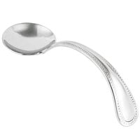 Bon Chef STS1001 18/10 Stainless Steel Extra Heavy Sombrero Bouillon Tasting Spoon   - 12/Case