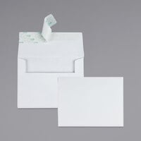 Quality Park 10740 #5 1/2 4 3/8 inch x 5 3/4 inch White Greeting Card / Invitation Envelope with Redi-Strip Seal - 100/Box