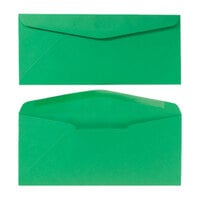 Quality Park 11135 #10 4 1/8 inch x 9 1/2 inch Green Gummed Seal Business Envelope - 25/Pack