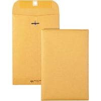 Quality Park Brown Kraft Clasp / Gummed Seal File Envelope - 100/Box