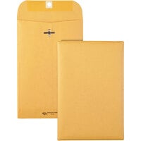 Quality Park 37855 #55 6" x 9" Brown Kraft Clasp / Gummed Seal File Envelope - 100/Box