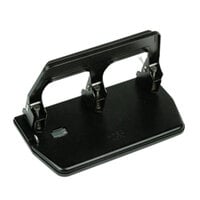 Master MP50 40 Sheet Black 3 Hole Punch with Gel Pad Handle - 9/32 inch Holes
