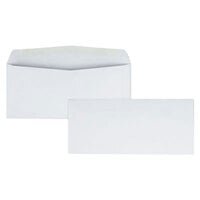 Quality Park 90020 #10 4 1/8 inch x 9 1/2 inch White Gummed Seal Business Envelope - 500/Box