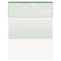 DocuGard 04502 8 1/2 inch x 11 inch Green Marble Top 11 Feature 24# Standard Security Check Paper - 500/Ream