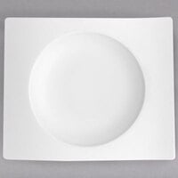 Villeroy & Boch 10-2525-2528 NewWave 7 1/8 inch x 5 7/8 inch White Premium Porcelain Saucer - 4/Case