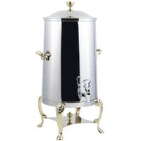 Bon Chef 48001-E Lion 1.5 Gallon Insulated Stainless Steel Electric Coffee Chafer Urn with Brass Trim