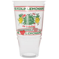 32 oz. Clear "We Squeeze to Please" Lemonade Cup with Lid - 540/Case