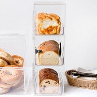 Cal-Mil 1204P-12 Three Section Clear Pullman Loaf Bread Box