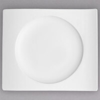 Villeroy & Boch 10-2525-2649 NewWave 9 1/2 inch x 8 5/8 inch Rectangular White Premium Porcelain Dessert Plate - 4/Case