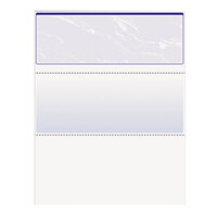 DocuGard 04501 8 1/2 inch x 11 inch Blue Marble Top 11 Feature 24# Standard Security Check Paper   - 500/Ream