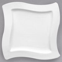 Villeroy & Boch 10-2525-2647 NewWave 9 1/2 inch Square White Premium Porcelain Plate - 4/Case