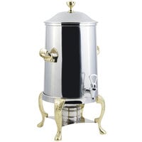 Bon Chef 47101-1 Renaissance 2 Gallon Stainless Steel Coffee Chafer Urn with Brass Trim