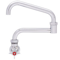 Fisher 45152 Wall Mounted Faucet with 24" Double-Jointed Swing Nozzle, 37 GPM Flow, and Cross Handle