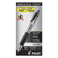 Pilot 31002 G2 Premium Black Ink with Translucent Barrel 0.5mm Roller Ball Retractable Gel Pen   - 12/Pack