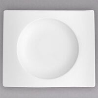 Villeroy & Boch 10-2525-2665 NewWave 5 7/8 inch x 5 1/8 inch Rectangular White Premium Porcelain Bread and Butter Plate - 4/Case