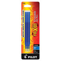 Pilot 77331 FriXion Blue Ink Fine Point Erasable Retractable Roller Ball Gel Pen Refill - 3/Pack