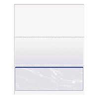 DocuGard 04517 8 1/2" x 11" Blue Marble Bottom 11 Feature 24# Standard Security Check Paper - 500 Sheets/Ream