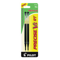 Pilot 77273 Precise V5 RT Black Ink Extra-Fine Point Rolling Ball Retractable Pen Refill - 2/Pack