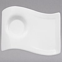 Villeroy & Boch 10-2484-2831 NewWave 6 11/16 inch x 5 1/8 inch White Premium Porcelain Party Plate - 6/Case