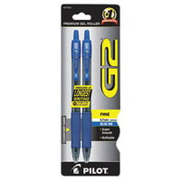 Pilot 31032 G2 Premium Blue Ink with Translucent Barrel 0.7mm Roller Ball Retractable Gel Pen   - 2/Pack