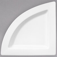 Villeroy & Boch 10-2525-2659 NewWave 8 11/16" x 8 5/8" Triangular White Premium Porcelain Plate - 4/Case