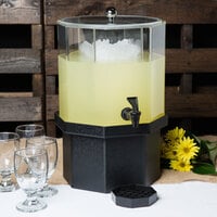 Cal-Mil 972-1-17 Classic 1.5 Gallon Beverage Dispenser with Granite Charcoal Base and Ice Chamber
