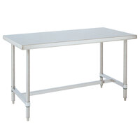 14 Gauge Metro WT447HS 44 inch x 72 inch HD Super Open Base Stainless Steel Work Table