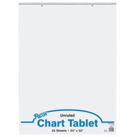 Pacon 74510 24 inch x 32 inch White Unruled Chart Tablet