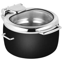 Eastern Tabletop 39811GMB Jazz Rock 11 Qt. Copper Coated Stainless Steel Induction Soup Marmite with Hinged Glass Lid
