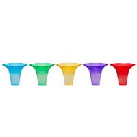 8 oz. Assorted Color Transparent Tulip-Shaped Sno-Cone Cup - 600/Case