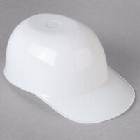 8 oz. White Mini Baseball Helmet Ice Cream / Snack Bowl - 300/Case