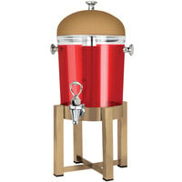 Eastern Tabletop 7522RZ P2 2 Gallon Bronze Coated Stainless Steel Beverage Dispenser with Acrylic Container and Ice Core