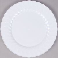 Fineline Flairware 209-WH 9 inch White Plastic Plate - 180/Case